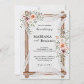 Invitation Mariage Floral Rustique Élégant (Devant)