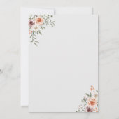 Invitation Mariage Floral Rustique Élégant (Dos)