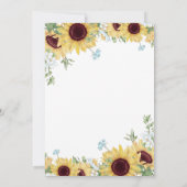 Invitation Mariage floral rustique élégant de tournesol (Dos)