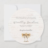 Invitation Mariage floral rustique Mariage rond (Dos)