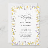 Invitation Mariage floral Rustique personnalisé (Devant)