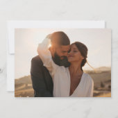 Invitation Mariage Floral Rustique Photo Automne (Dos)