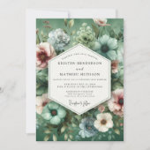 Invitation Mariage Floral Sage Nostalgie (Devant)