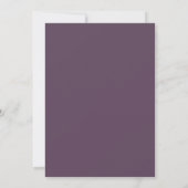 Invitation Mariage Floral sarcelle Deep Purple (Dos)