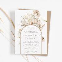Mariage Floral Sauvage Boho Protea et Herbe de Pam
