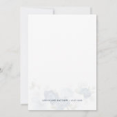 Invitation Mariage Floral Script Bleu Poussiéreux Navy (Dos)