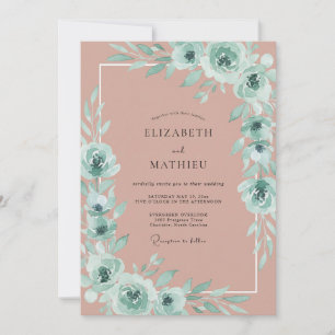 Invitation Mariage Floral Sérénité Mauve