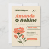 Invitation Mariage floral simple (Devant)