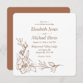 Invitation Mariage floral simple (Devant / Derrière)