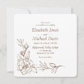 Invitation Mariage floral simple (Devant)