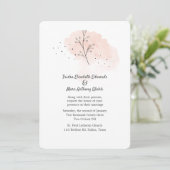 Invitation Mariage floral simple (Debout devant)