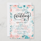 Invitation Mariage floral simple (Devant)