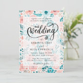 Invitation Mariage floral simple (Debout devant)