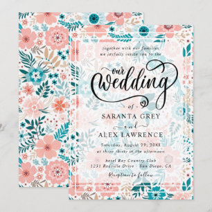 Invitation Mariage floral simple