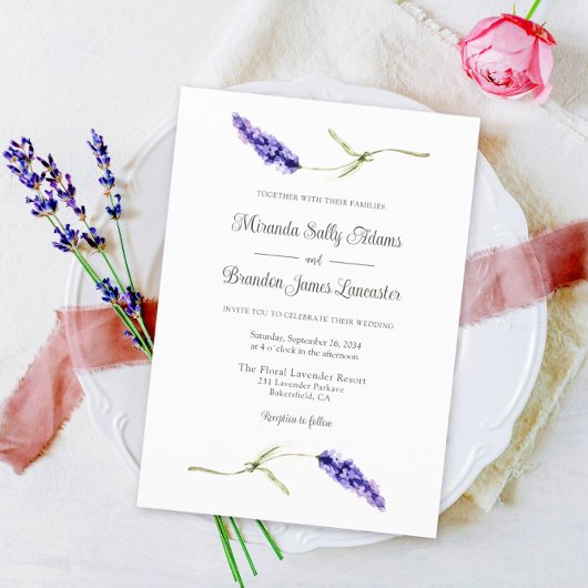 Invitation Mariage floral simple et élégant
