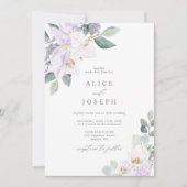 Invitation Mariage floral simple et élégant Lilac (Devant)