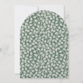 Invitation Mariage Floral Simple Vert Émeraude (Dos)