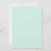 Invitation Mariage Floral Splendide Vert Menthe (Dos)