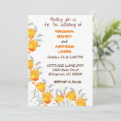 Invitation Mariage Floral Terracotta (Debout devant)