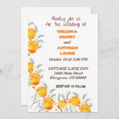 Invitation Mariage Floral Terracotta (Devant / Derrière)