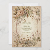 Invitation Mariage Floral Terracotta (Devant)