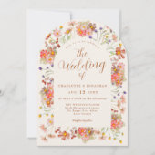 Invitation Mariage Floral Terracotta (Devant)
