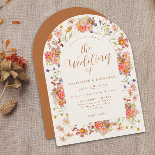 Invitation Mariage Floral Terracotta