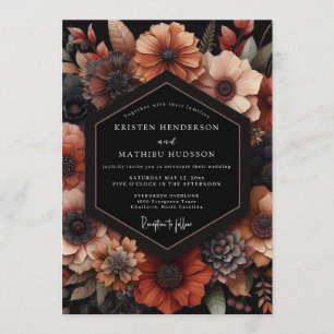 Invitation Mariage Floral Terracotta Humeur