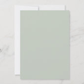 Invitation Mariage Floral Tranquille Vert Sauge (Dos)