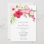 Invitation Mariage floral tropical (Devant)