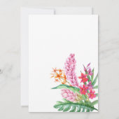 Invitation Mariage floral tropical (Dos)