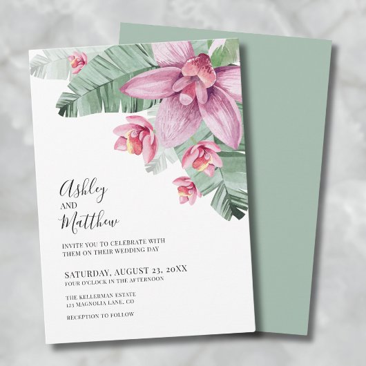 Invitation Mariage Floral Tropical