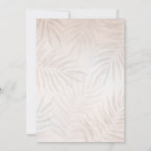 Invitation Mariage floral tropical à l'aquarelle moderne (Dos)