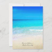 Invitation Mariage floral Tropical Beach Shore (Dos)