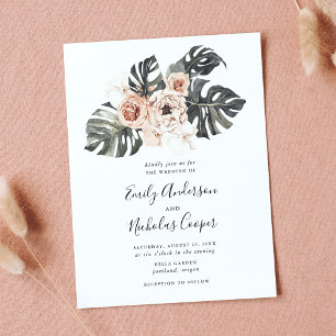 Invitation Mariage Floral Tropical Bohème