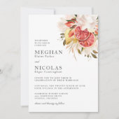 Invitation Mariage floral tropical Citrus Boho (Devant)