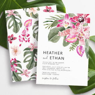 Invitation Mariage floral tropical coloré
