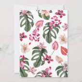Invitation Mariage floral tropical coloré (Dos)