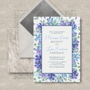 Invitation Mariage floral tropical d'automne