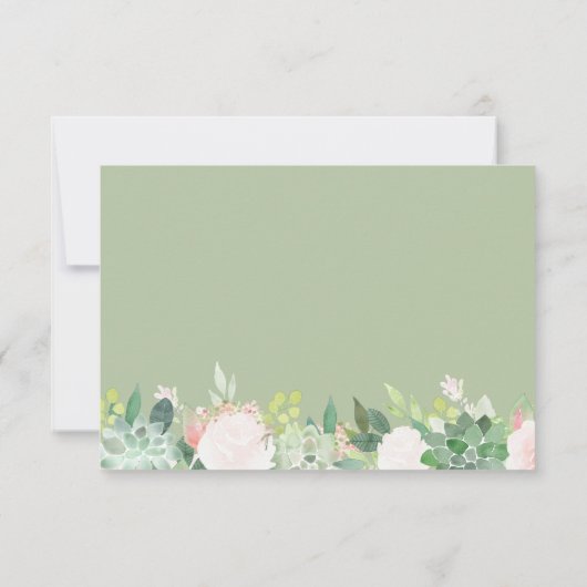 Invitation Mariage floral tropical moderne Détails Insérer un (Dos)