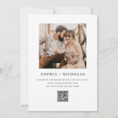 Invitation Mariage floral Tulip Spring | Code photo et QR (Dos)