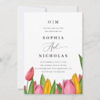 Mariage floral Tulip Spring | Code photo et QR