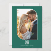 Invitation Mariage Floral Turquoise & Corail (Dos)