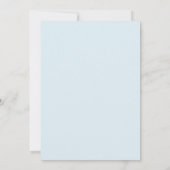 Invitation Mariage Floral Verdoyant Bleu Clair (Dos)