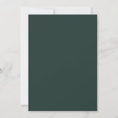 Invitation Mariage Floral Vert Foncé (Dos)