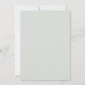 Invitation Mariage floral vert moderne (Dos)