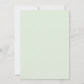 Invitation Mariage Floral Vert Pâle (Dos)