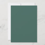 Invitation Mariage Floral Vert Profond (Dos)
