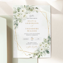 Mariage Floral Vert Sauge Or Blanc