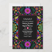 Invitation Mariage Floral Vibrant Fiesta Mexicain (Devant)